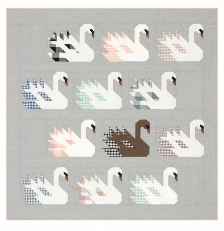 Swan Island - Quilt PATTERN - by Elizabeth Hartman - multiple quilt sizes + pillow - EH-042