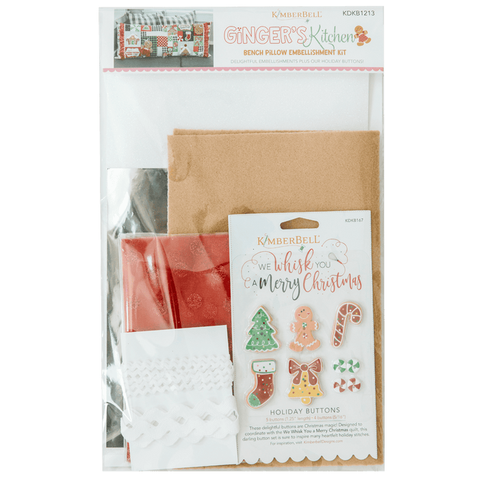 Ginger's Kitchen - FABRIC ONLY Kit - Kimberbell Designs - Maywood - Christmas Bench Pillow