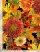Harvest - Packed Metallic Flowers and Leaves - by the yard - Fabric by Timeless Treasures - HARVEST-CM1286-BLACK