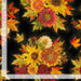Harvest - Packed Metallic Bouquet - by the yard - Fabric by Timeless Treasures - HARVEST-CM2105-BLACK