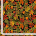 Harvest - Packed Metallic Autumn Leaves - by the yard - Fabric by Timeless Treasures - HARVEST-CM2106-BLACK
