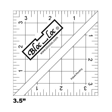 Half-Square Triangle 3.5" Ruler - Bloc Loc - HST35-RebsFabStash