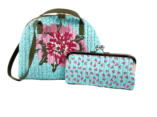 Emma Grace Cut & Sew Handbag Embroidery Kit - DIME - Floral & Tartan - DZN-EG-BUN