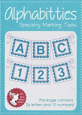Alphabitties - Specialty Marking Tool - Package Contains 26 Letters and 10 Numbers - 1in - Blue - ISE707-Buttons, Notions & Misc-RebsFabStash