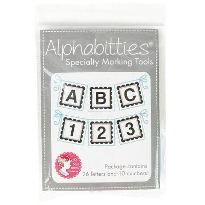 Alphabitties - Specialty Marking Tool - Package Contains 26 Letters and 10 Numbers - 1in - Gray - ISE725