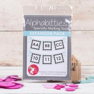 Alphabitties Expansion Pack - Specialty Marking Tool - Package Contains 26 Double Letters and 10 Numbers - 1in - Gray - ISE757-RebsFabStash