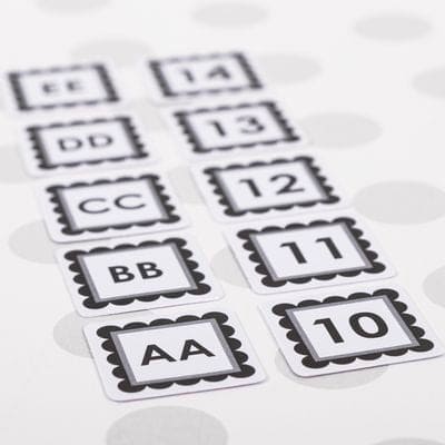 Alphabitties Expansion Pack - Specialty Marking Tool - Package Contains 26 Double Letters and 10 Numbers - 1in - Gray - ISE757