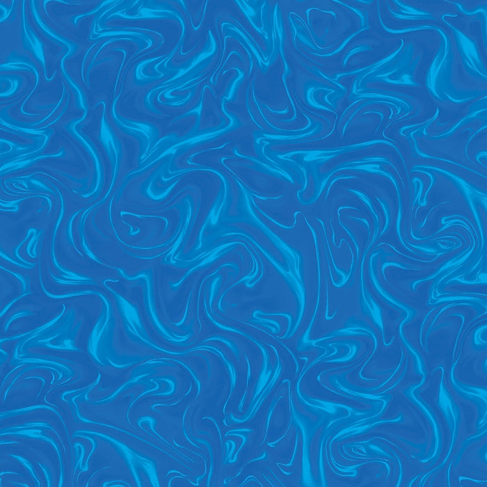 NEW! - Marbleized - Turquoise - Per Yard - by Kanvas Studio for Benartex - KAS12814-84