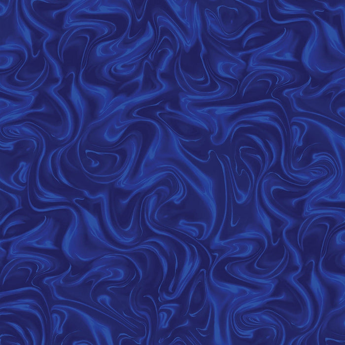 NEW! - Marbleized - True Blue - Per Yard - by Kanvas Studio for Benartex - KAS12814-54