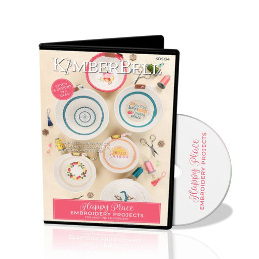 Happy Place Embroidery Projects CD - by Kim Christopherson of Kimberbell - KD5134-Patterns-RebsFabStash