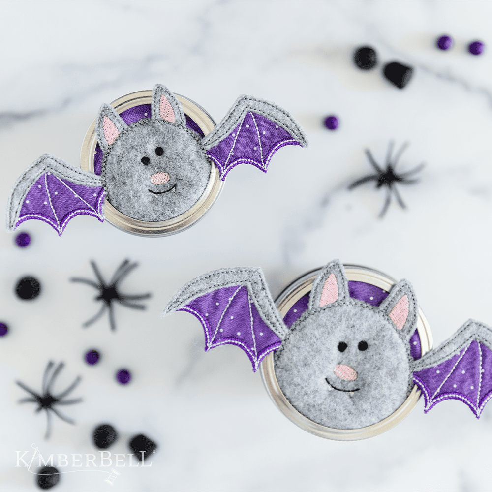 October 2023 - Dimensional Halloween Bat Jar Topper - Kimberbell Digit ...