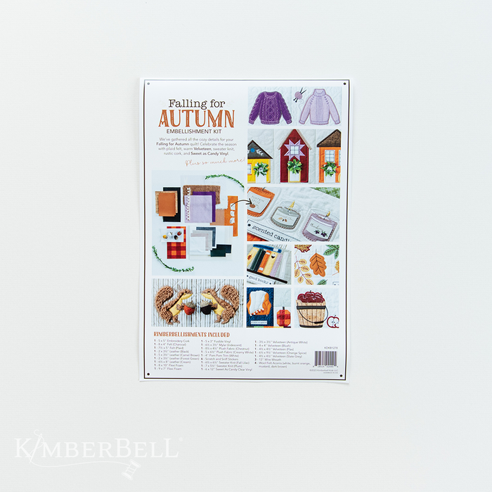 Falling for Autumn Embellishment Kit - by Kimberbell -- Includes all the embellishments needed for this project!