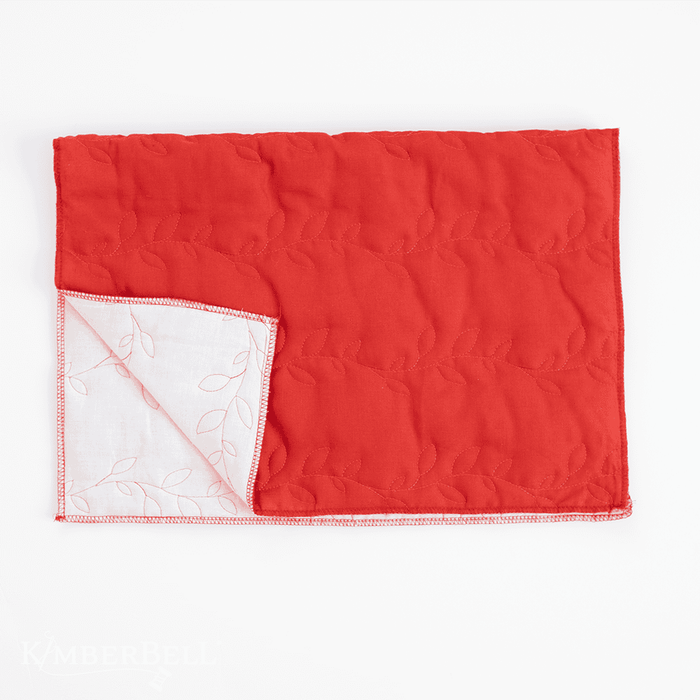 Quilted Pillow Blank - by Kimberbell Designs -Lumbar - Rust Linen - KDKB263