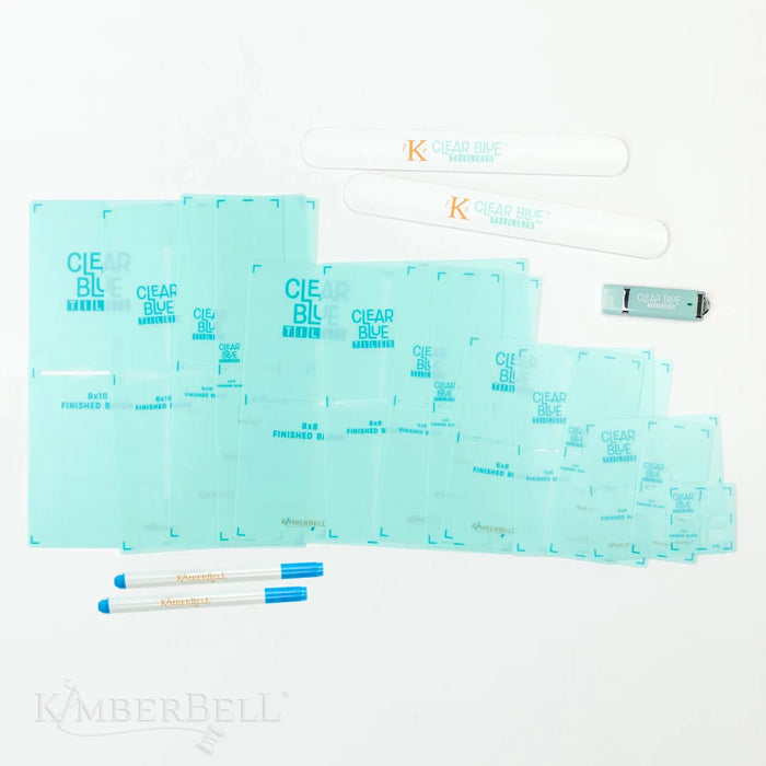 Clear Blue Tiles Essentials Set - by Kimberbell Designs- KDTL105 - Machine Embroidery Quilting