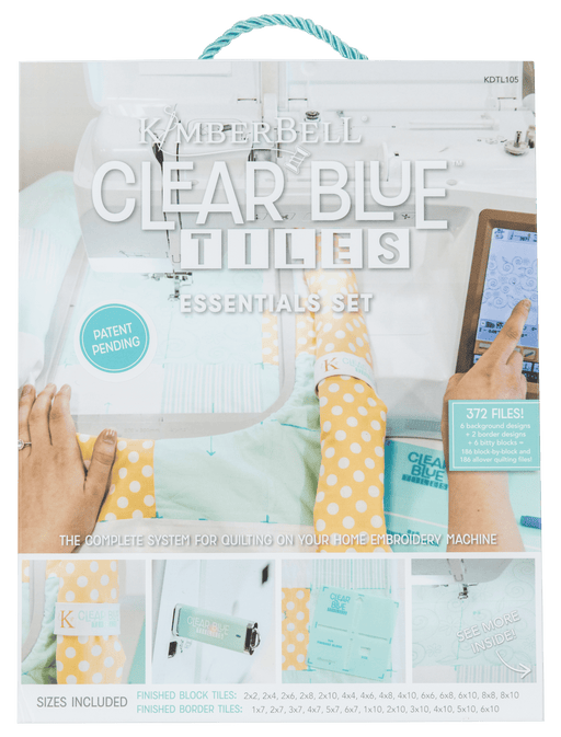 Clear Blue Tiles Essentials Set - by Kimberbell Designs- KDTL105 - Machine Embroidery Quilting-RebsFabStash