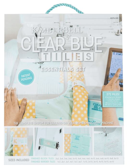 Clear Blue Tiles Essentials Set - by Kimberbell Designs- KDTL105 - Machine Embroidery Quilting-RebsFabStash