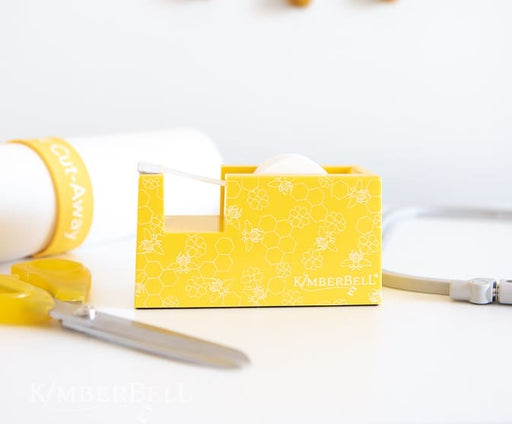 Kimberbell Paper Tape Dispenser - weighted - Yellow Honeycomb - KDTL112 - RebsFabStash