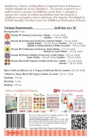 wildflower seeds quilt kit Wildflower Seeds Quilt Kit - uses Suede by P&B Textiles - designed by Kelli Fannin - 50x50
