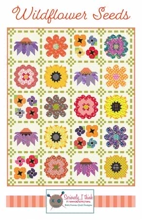 wildflower seeds block of the month kit Wildflower Seeds Quilt Kit - uses Suede by P&B Textiles - designed by Kelli Fannin - 50x50