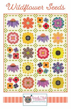 IN-STOCK NOW! Wildflower Seeds Quilt PATTERN - By Kelli Fannin Quilt Designs - 63" x 78" - KFQP174