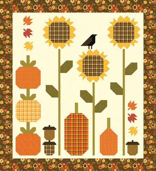 Feels Like Fall Quilt Boxed Kit - Quilt KIT- Sandy Gervais - Features Fall's in Town - Riley Blake - Fall, Flowers - KT-13510-Quilt Kits & PODS-RebsFabStash