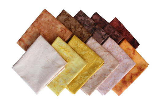 Lava Solid Batik PROMO Half Yard Bundle - Golden Brown - (11) 18" x 43" pieces - Anthology - Batik Basics-Fat Quarters/F8s/Bundles-RebsFabStash
