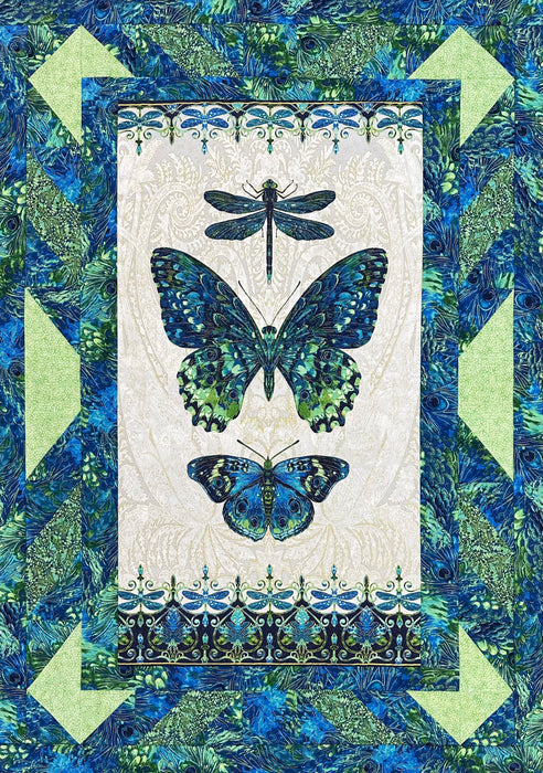 Luminosity - Quilt Kit - Pattern by Laureen Smith - 41.25” x 57.5” - Dragonflies, Butterflies-Quilt Kits & PODS-RebsFabStash