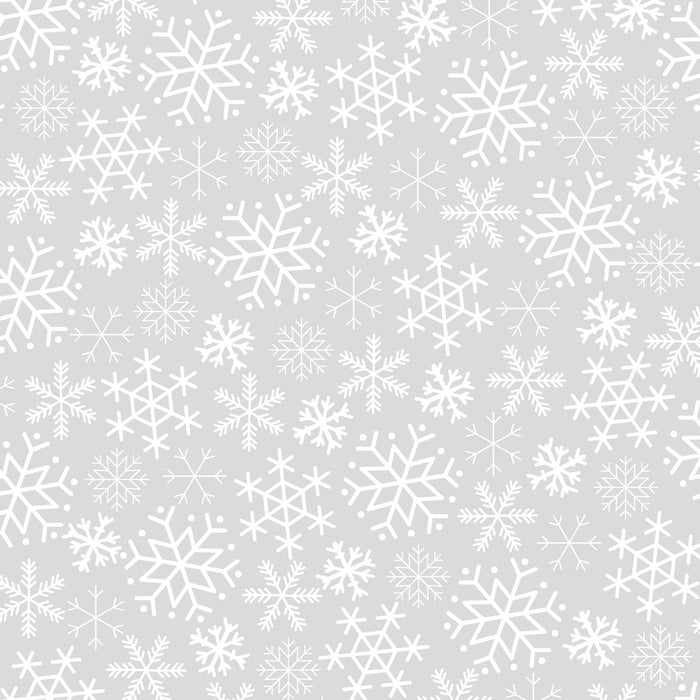 Cup of Cheer - Snowflakes - Per Yard - by Kim Christopherson of Kimberbell - Maywood - Winter, Snowflake - Grey- MAS10205-K-Yardage - on the bolt-RebsFabStash