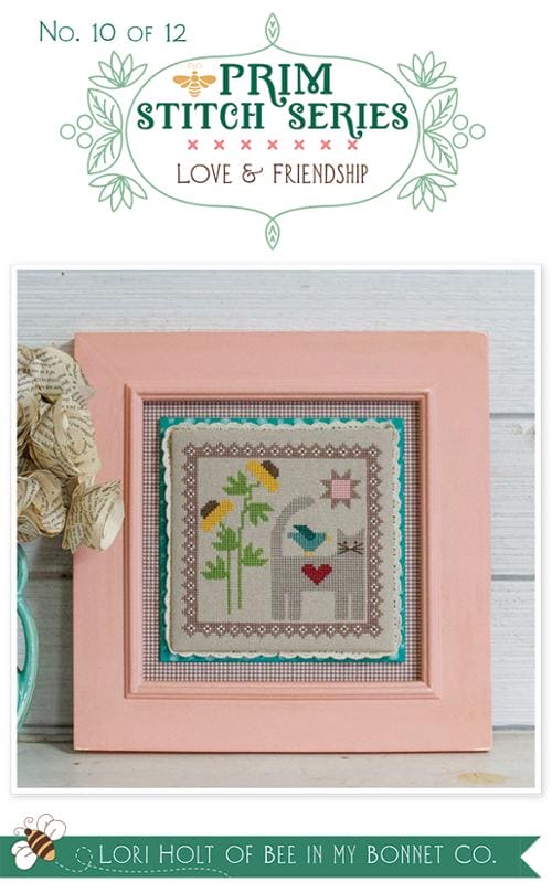 Love & Friendship - Prim Stitch Series #10 - Cross Stitch - Pattern - It's Sew Emma - ISE-429-Patterns-RebsFabStash
