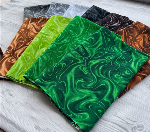 NEW! - Marbleized Earth- PROMO Half Yard Bundle - (10) 18" X 43" pieces - by Kanvas Studio for Benartex-Fat Quarters/F8s/Bundles-RebsFabStash