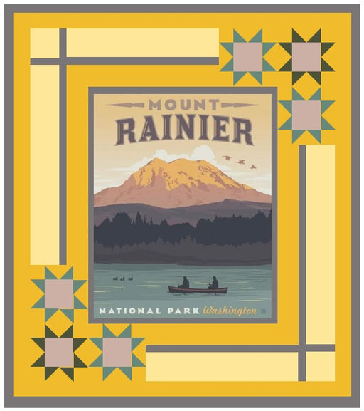 Mount Rainier - Quilt Kit - Pattern by Nan Baker - 70" x 78.5" - National Parks