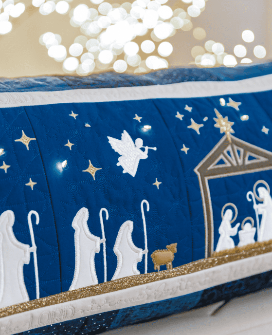 Nativity Bench Pillow PATTERN ONLY - by Kimberbell - Machine Embroidery