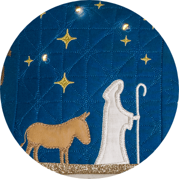 Nativity Bench Pillow Quilt Kit - FABRIC ONLY - by Kimberbell for Maywood Studio