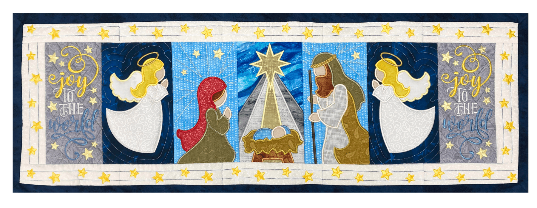 Nativity Table Runner Kit - Machine Embroidery