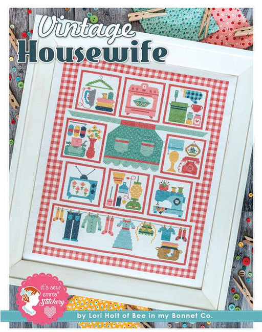 Vintage Housewife Cross Stitch Pattern - by Lori Holt of Bee in my Bonnet - ISE-450-RebsFabStash