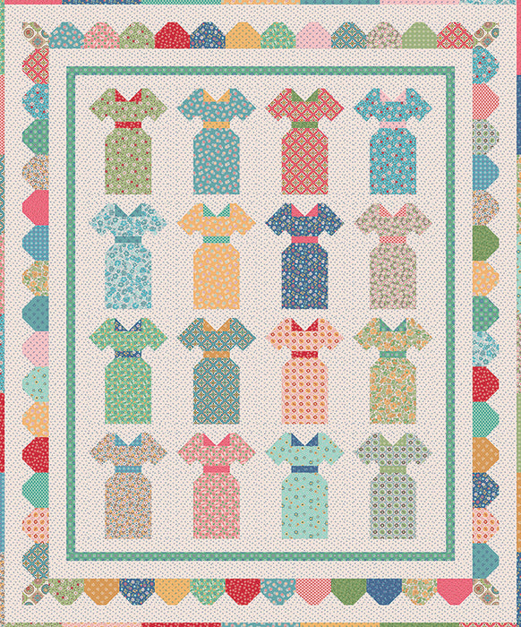Millie's Dresses - Lori Holt Quilt Kit - Mercantile fabrics - Dress Quilt