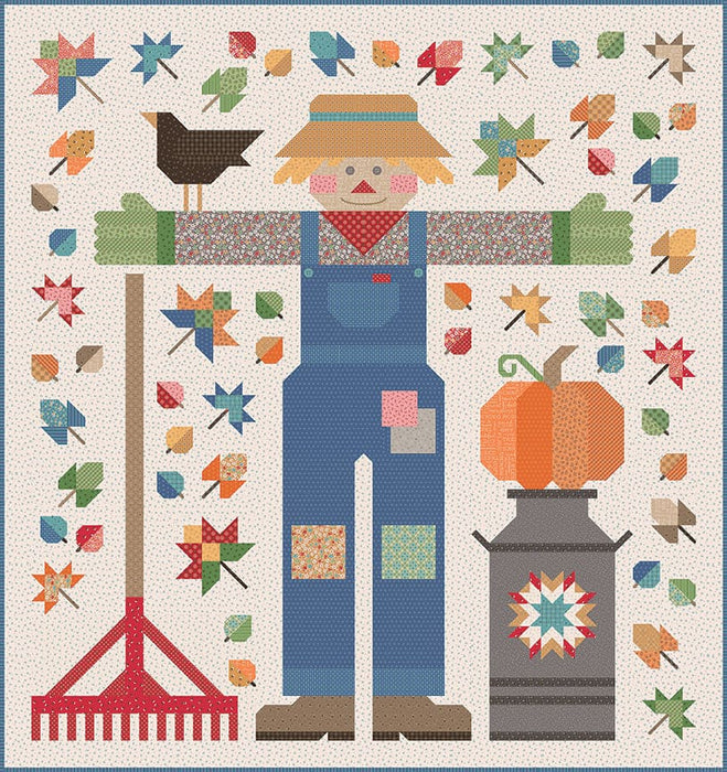 SHIPPING SOON! - Lori Holt HOW TO BUILD A SCARECROW Sew Along Quilt KIT - Lori Holt - AUTUMN fabrics - Riley Blake - Quilt Top Fabric Kit