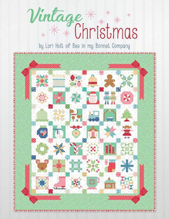 Vintage Christmas Sampler Quilt Kit - Fabric plus trim only - Lori Holt - Riley Blake - Cozy Christmas Collection