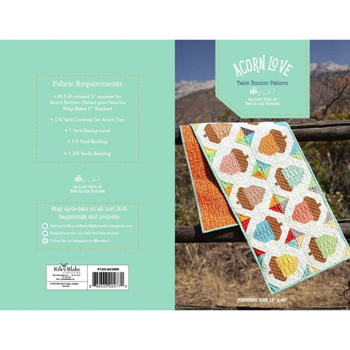 Acorn Love Table Runner Kit - Lori Holt - Bee in my Bonnet - for Riley Blake-Quilt Kits & PODS-RebsFabStash