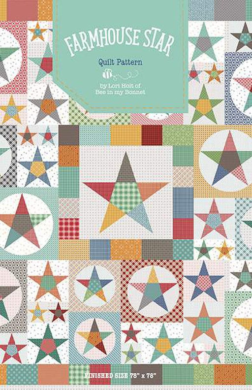 Farmhouse Star Quilt PATTERN - uses Bee Plaids by Lori Holt of Bee in my Bonnet - for Riley Blake Designs-Patterns-RebsFabStash