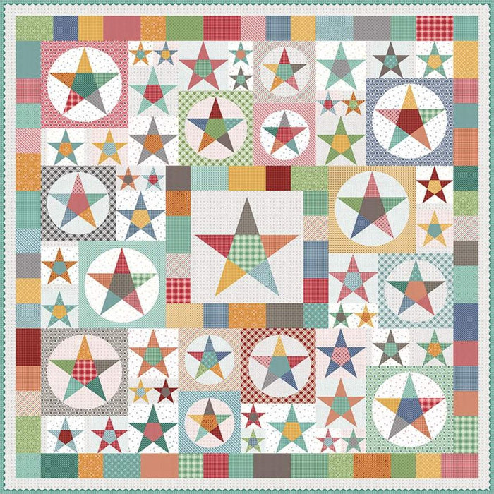 Farmhouse Star Quilt PATTERN - uses Bee Plaids by Lori Holt of Bee in my Bonnet - for Riley Blake Designs