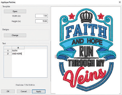 Patch & Applique Maker Embroidery Software - DIME - use your embroidery machine to make your own patches! - 119BDEC-PAM