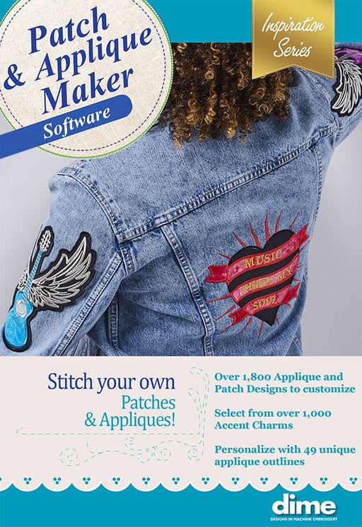 Patch & Applique Maker Embroidery Software - DIME - use your embroidery machine to make your own patches! - 119BDEC-PAM-RebsFabStash