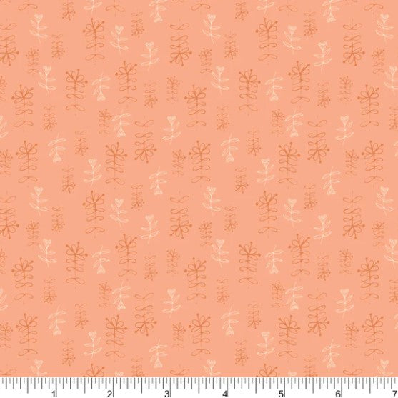 Spring Promises - New Coral Growth - Per Yard - by Amicreative for Phoebe Fabrics - PH0147