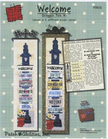 Welcome - Braggin' Pole #2 - Patch Abilities, Inc - Applique wall hanging - PXR02-Patterns-RebsFabStash