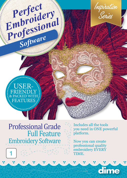 Perfect Embroidery Professional Software - DIME - Full Feature Embroidery Software - 01BDEC-PepPro