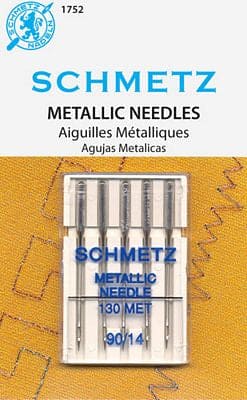 Schmetz - Universal Metallic Sewing Machine Needles - Size 90/14 - 5 pack - S-1752-RebsFabStash