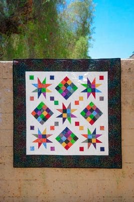 Rising Star - Lap, Throw, Twin, Queen Quilt Pattern - Cozy Quilt Designs - designed by Daniela Stout - SRRRS2