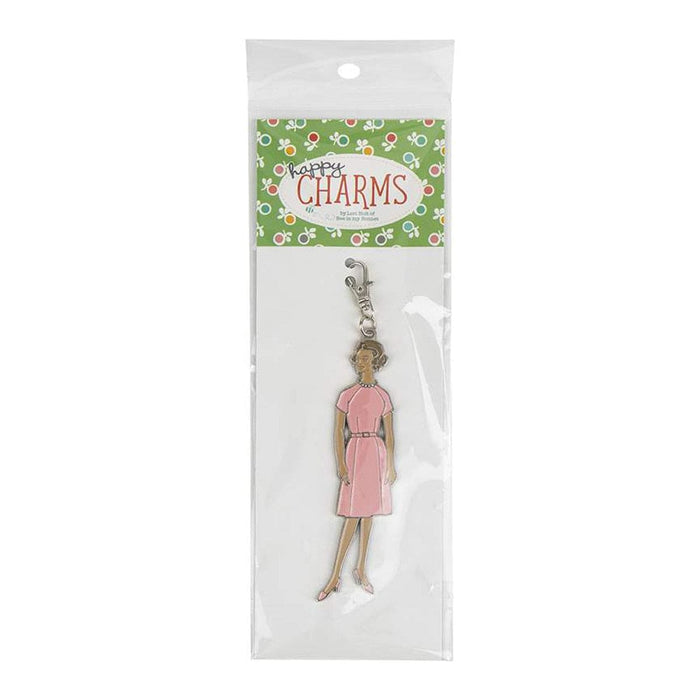 Lori Holt Enamel Happy Charm - VINTAGE LADY PINK - My Happy Place - Lori Holt of Bee in my Bonnet - Riley Blake Designs - ST-22910