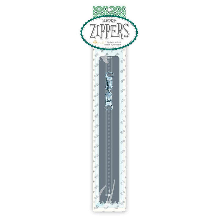 New! Happy Zippers - 16" Aqua - by Lori Holt of Bee in my Bonnet for Riley Blake Designs - ST-30016